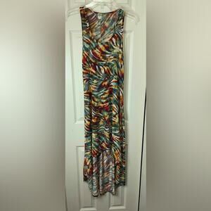 Swimsuits For All Printed High Low Hem Tank Swim Dress Coverup size 10